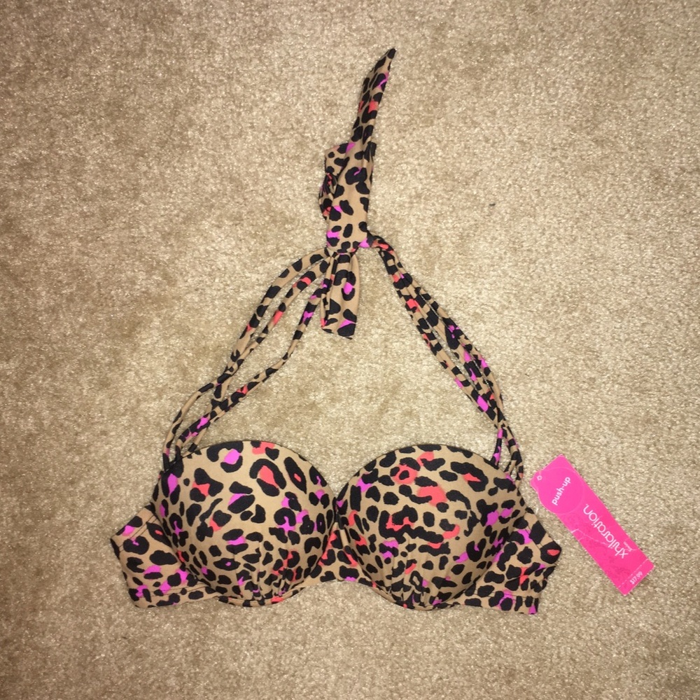 Sexy cheetah print bikini top (push up)